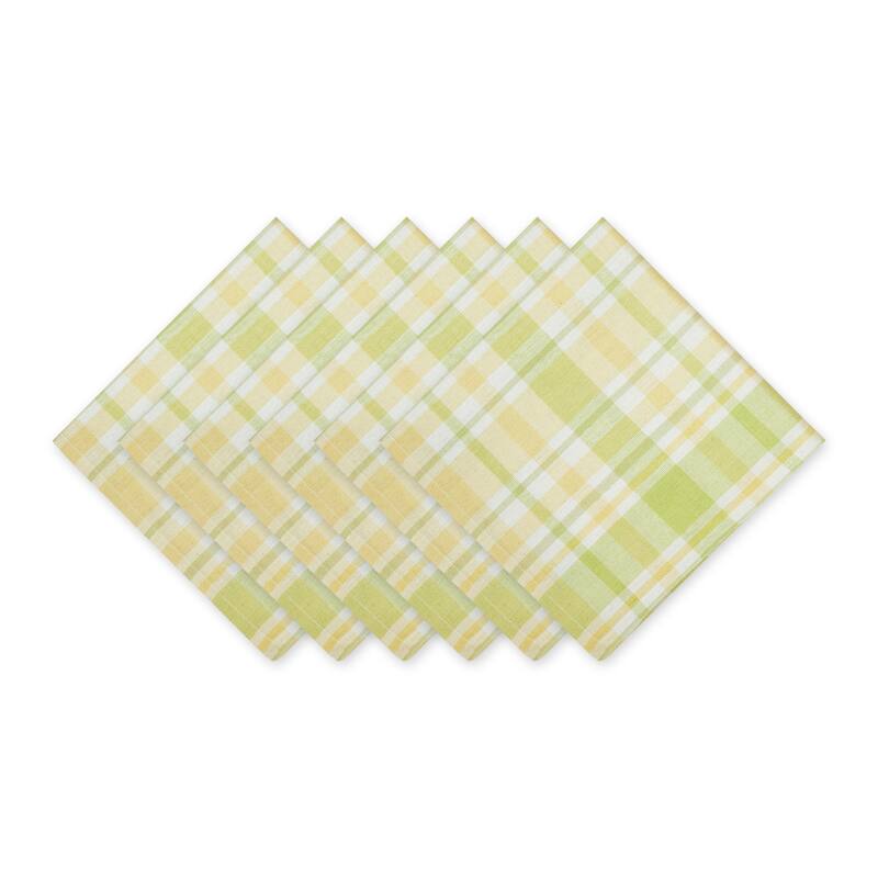 DII Plaid Napkin (Set of 6) - Lemon Bliss Plaid