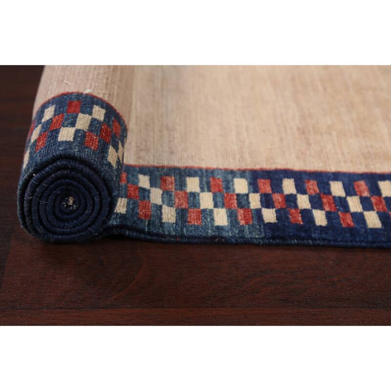 Gabbeh Kashkoli Oriental Staircase Runner Rug Hand-knotted Wool Carpet - 2'10" x 7'11"