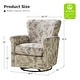 preview thumbnail 22 of 53, HULALA HOME Georg Transitional Floral Fabric Swivel Rocker Chair with Removable Backrest and Rolled Armrest Set of 2