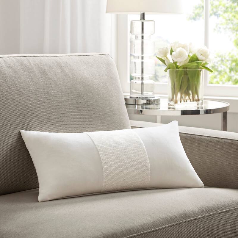 Croscill Canova Oblong Decor Pillow - 12x24" - White