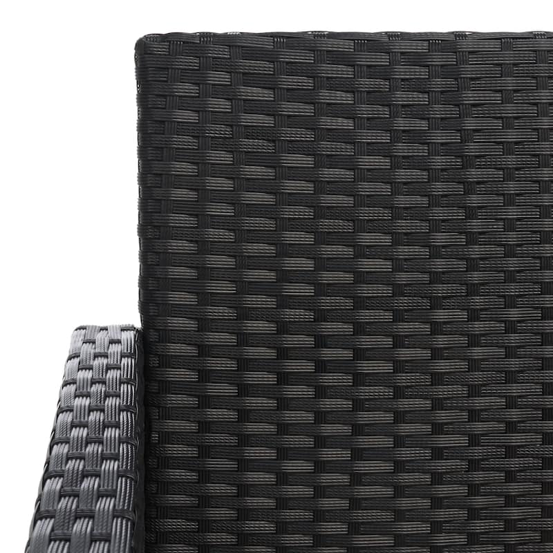 SAFAVIEH Outdoor Aboka Wicker/ Steel 4-piece Patio Conversation Set