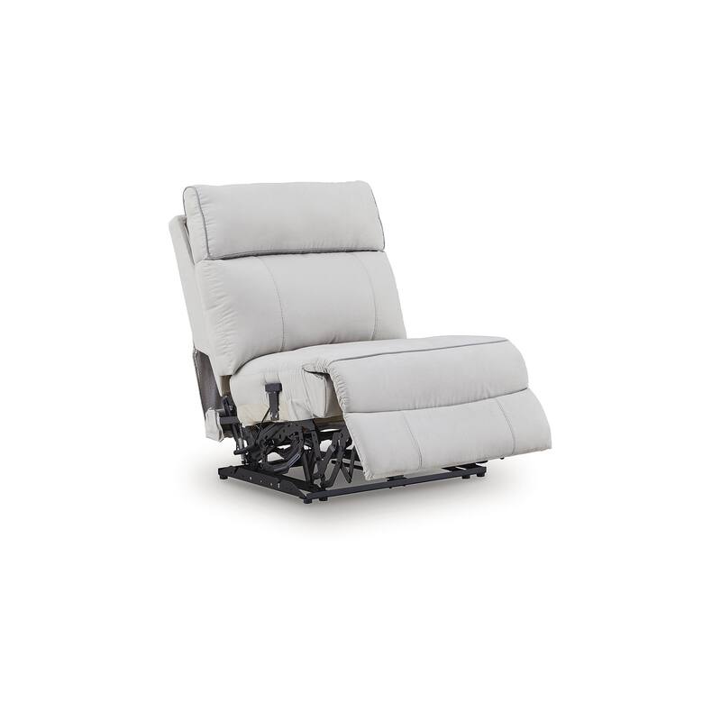 Signature Design by Ashley Grafton Pike Gray 6-Piece Reclining Sectional with Storage Console - 157" W x 144" D x 43" H