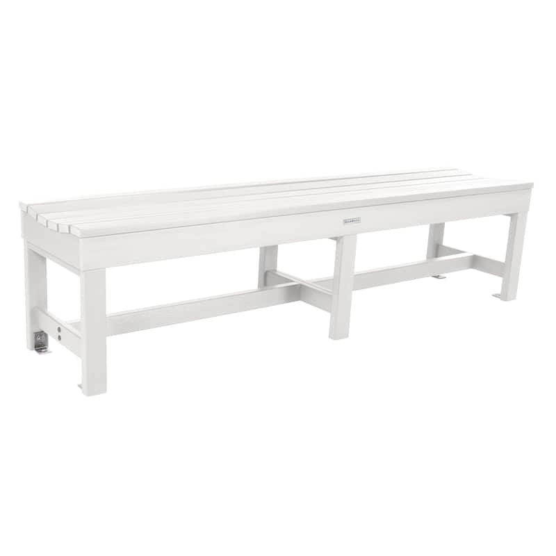 Highwood Commercial Grade Weldon 6ft Backless Picnic Bench - White