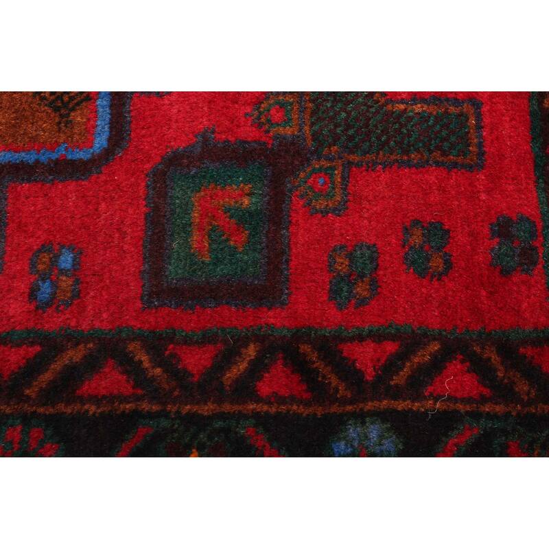 ECARPETGALLERY Hand-knotted Teimani Red Wool Rug - 2'11 x 4'7