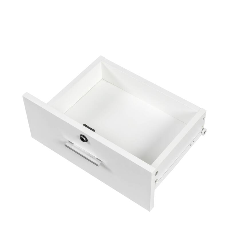 Simple Hair Desk with 2 Drawers,Multi-Layer Storage,Large Storage Space