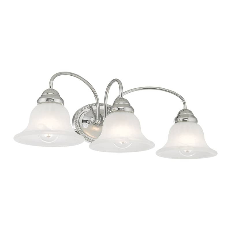 Livex Lighting 3-Light Polished Chrome Bath Vanity, 1533-05 - 23.5 W x 8" H x 8.75" E