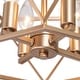 preview thumbnail 8 of 7, Rella Modern 4-light Lantern Chandeliers Brass Gold Pendant Lights for Dining Room - D15.5" x H81.5''