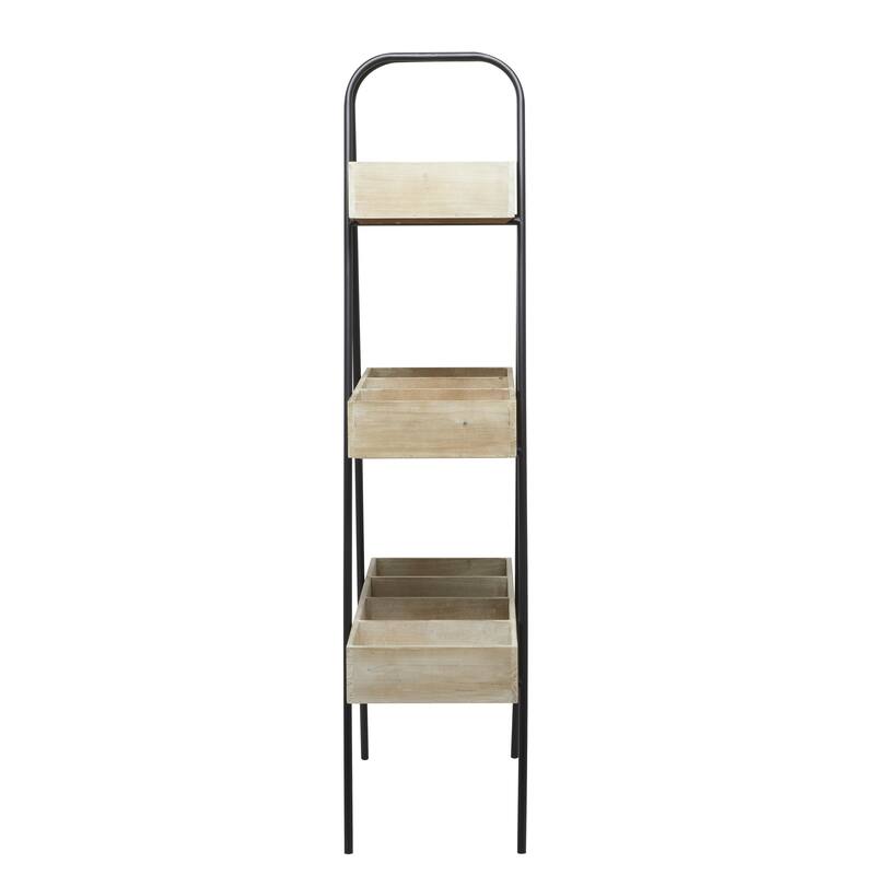 Wood Indoor Outdoor 3 Tier Plantstand - Brown - Roche River Decor