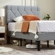 preview thumbnail 19 of 65, VECELO Upholstered Kids Bed Frame with Diamond Tufted Headoard,Twin Size Bed Set of 2