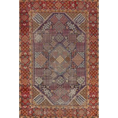 Hand Knotted Oriental 100% Wool Carpet Traditional Geometric Navy Blue & Blues Najafabad Area Rug - 12' 10'' X 9' 1''