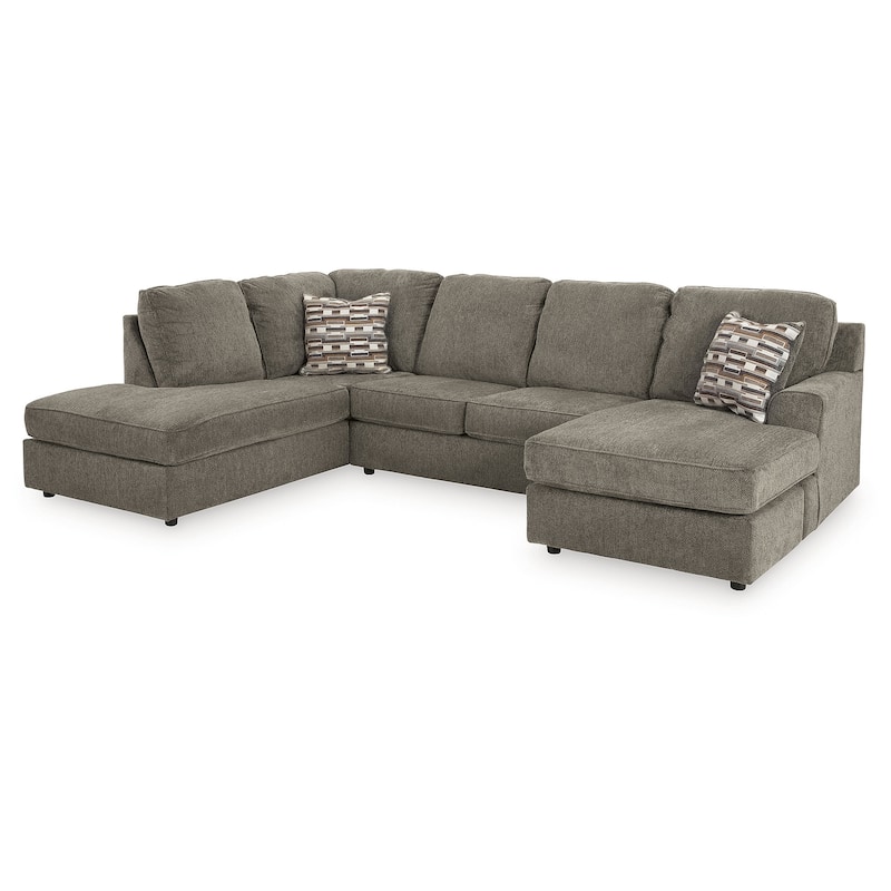 Signature Design by Ashley O'Phannon Putty 2-Piece Sectional with Chaise - 125"W x 86"D x 38"H