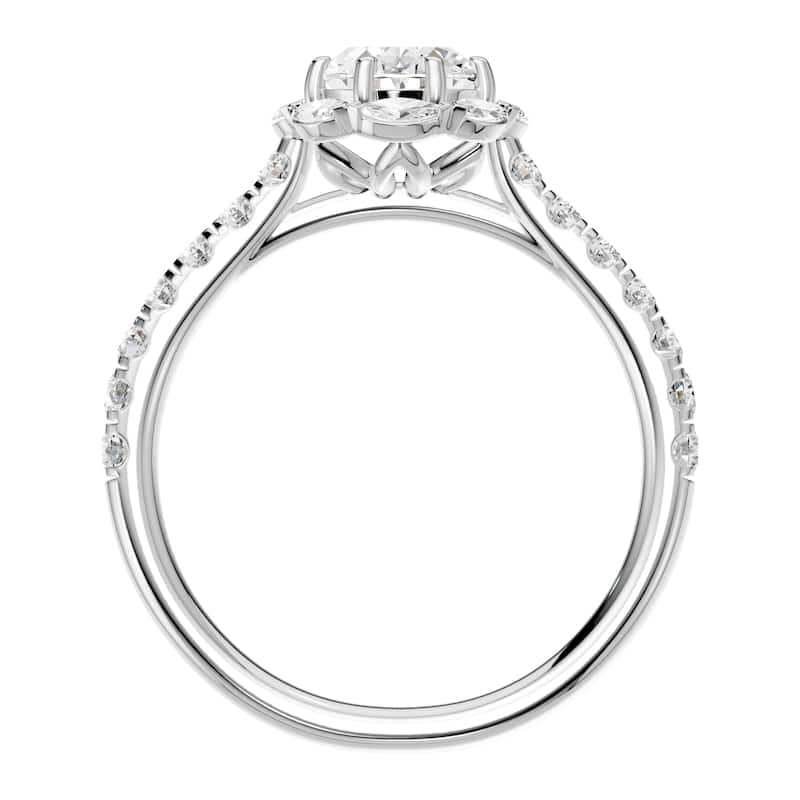 AEON Nova Dazzle Oval 1.50ct Lab Grown Diamond Halo Ring