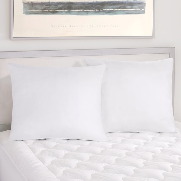 Five Queens Court Excellence Oversized Euro Pillow 2 Pack White