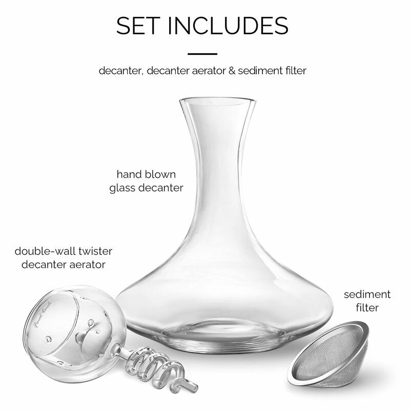 Final Touch Twister Glass Aerator and Decanter Set - 25.4 oz