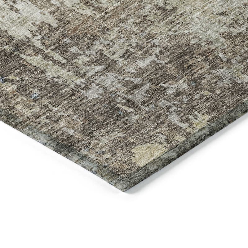 HomeRoots Abstract Transitional Rectangle Outdoor Rug