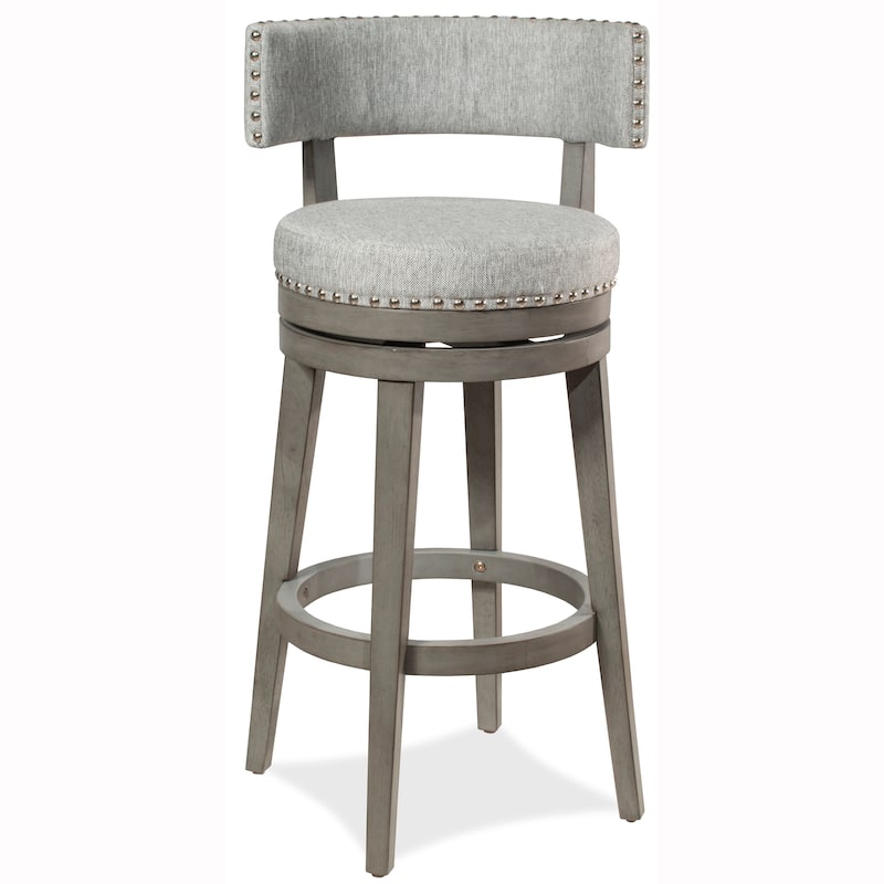 Hillsdale Furniture Lawton Wood Swivel Stool, Antique Gray