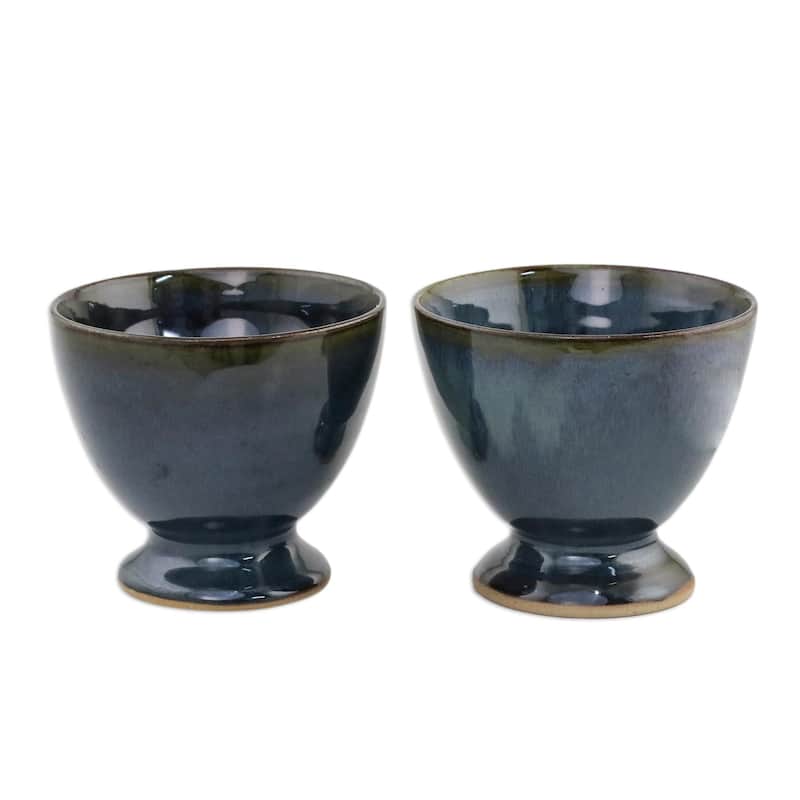 Novica Handmade Mood Indigo Ceramic Teacups (Pair) Bed Bath & Beyond