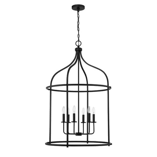 slide 2 of 6, Brookstone 6-Light Pendant Matte Black