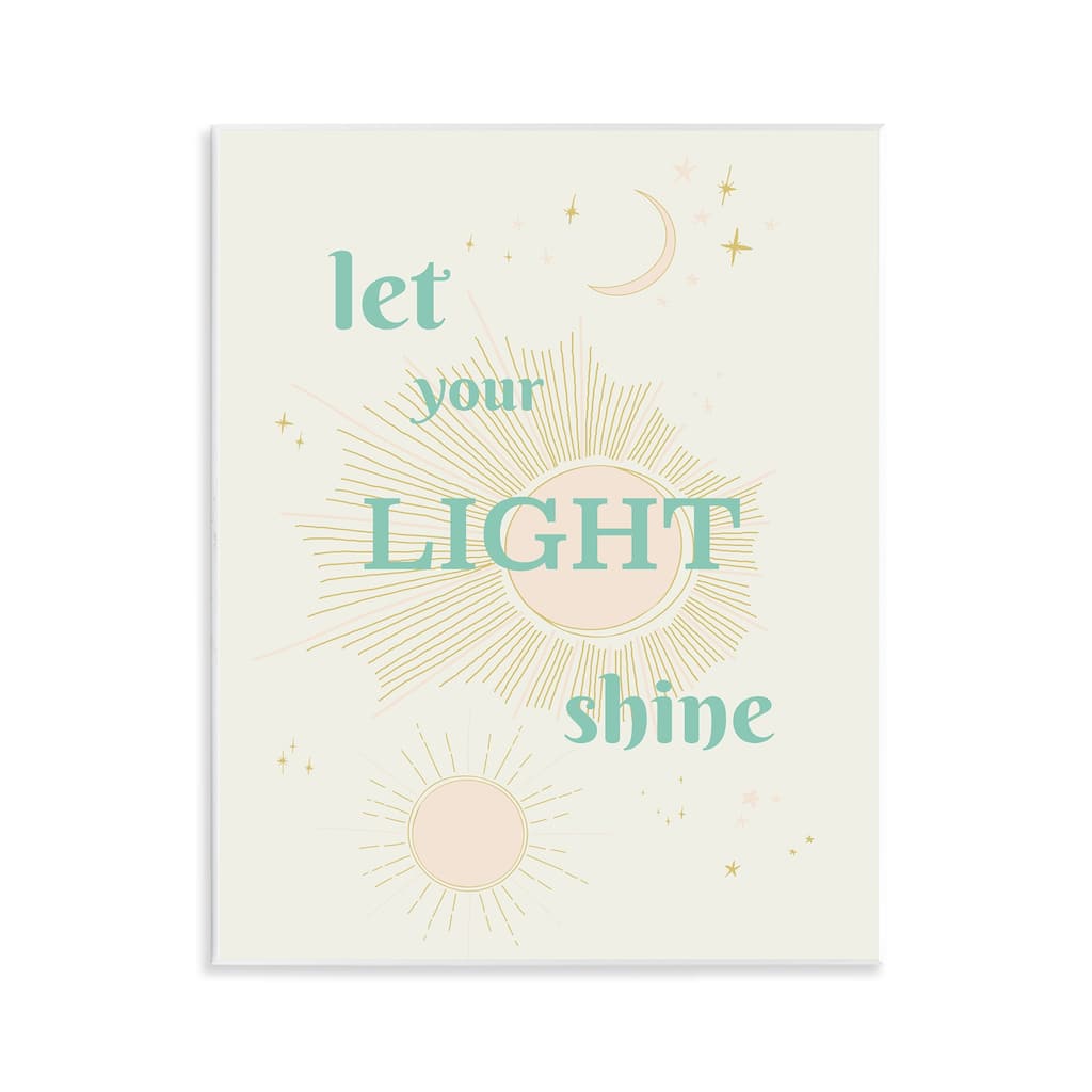 Stupell Let Your Light Shine Wall Plaque Art Design By Sweet Melody Designs
