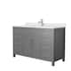 Option Dark Gray, Nickel Trim, White Cultured Marble Top