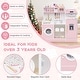 preview thumbnail 30 of 30, Costway Kids Kitchen Set Wooden Kitchen Playset with Clock, Microwave, - See Details