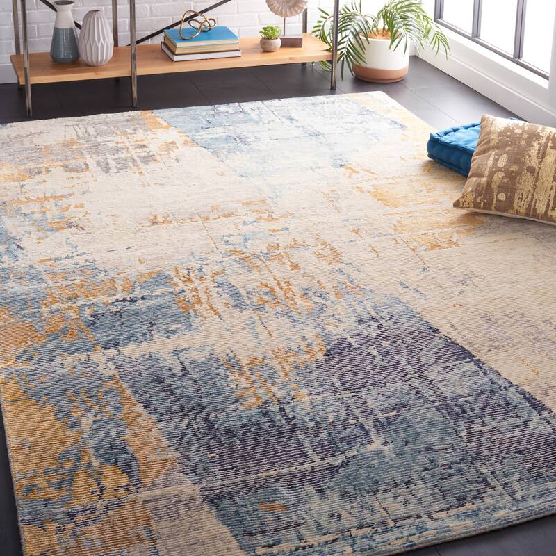 SAFAVIEH Couture Hand-Knotted Tiffany Raya Modern Wool Rug