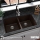 preview thumbnail 12 of 62, Karran Undermount Quartz 33 in. 50/50 Double Bowl Kitchen Sink Kit