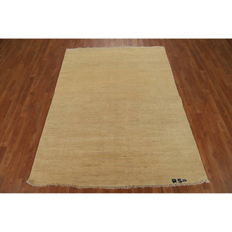Gabbeh Modern Oriental Rug Hand-Knotted Wool Carpet - 4'10"x 6'5"