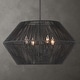 preview thumbnail 2 of 6, Uttermost Suva 4 Light Black Rope Pendant - 16H x 28 Dia in.