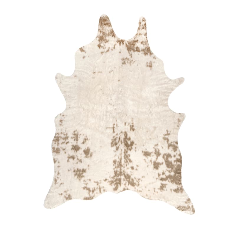 Nuloom Marcia SpinClean Machine Washable Faux Cowhide Area Rug