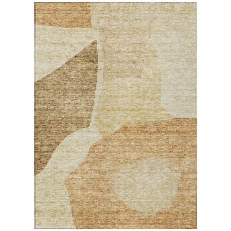 HomeRoots Abstract Transitional Rectangle Outdoor Rug