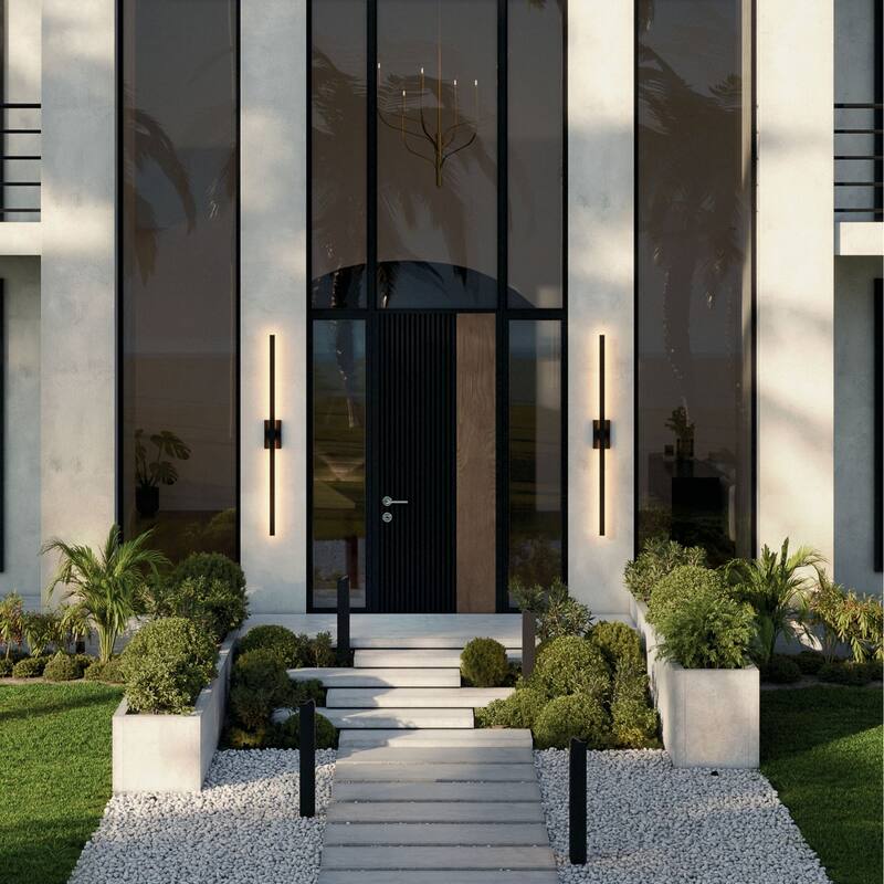 Nocar 60" Outdoor LED Wall Light in Textured Black - Textured Black