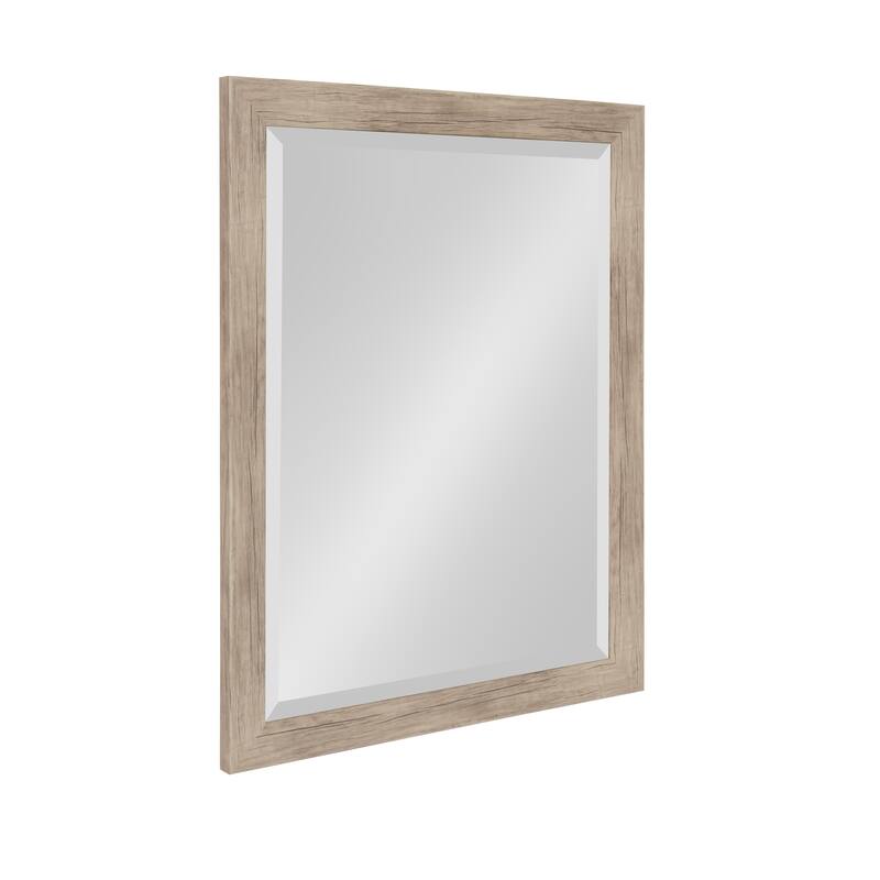 Beatrice Framed Decorative Rectangle Wall Mirror - 21x27 - Rustic Brown