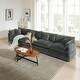 preview thumbnail 90 of 162, Cloud Chenille Upholstered Modular Sectional Sofa with DIY Combination Design Gray 4-Seater Sofa