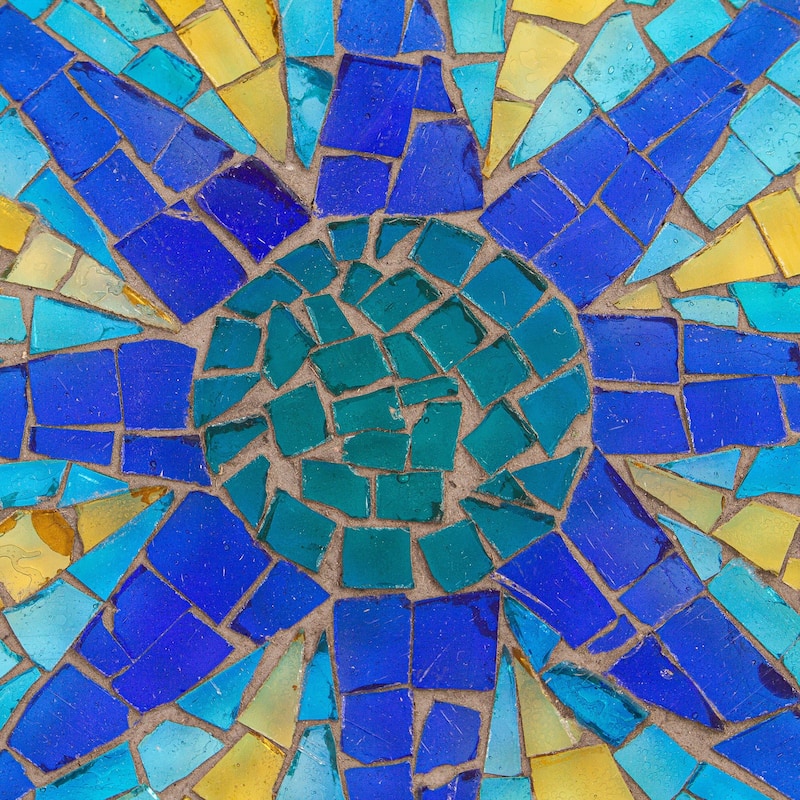 Novica Handmade Mexican Mandala Glass Mosaic Wall Decor