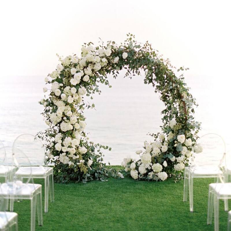 Heavy Duty Round Wedding Arch Metal Backdrop Stand