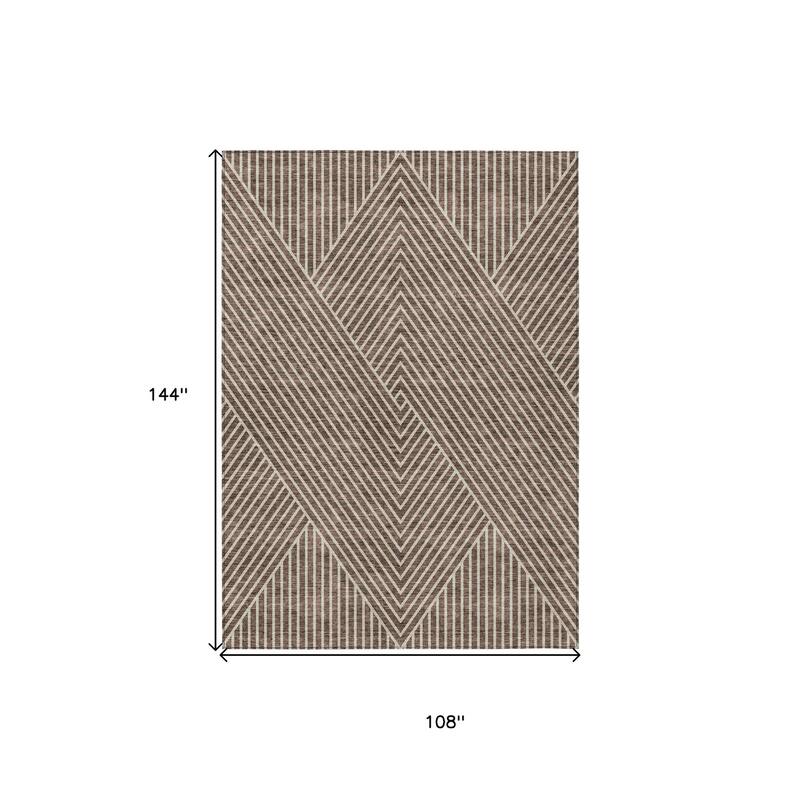 HomeRoots Geometric Transitional Rectangle Outdoor Rug
