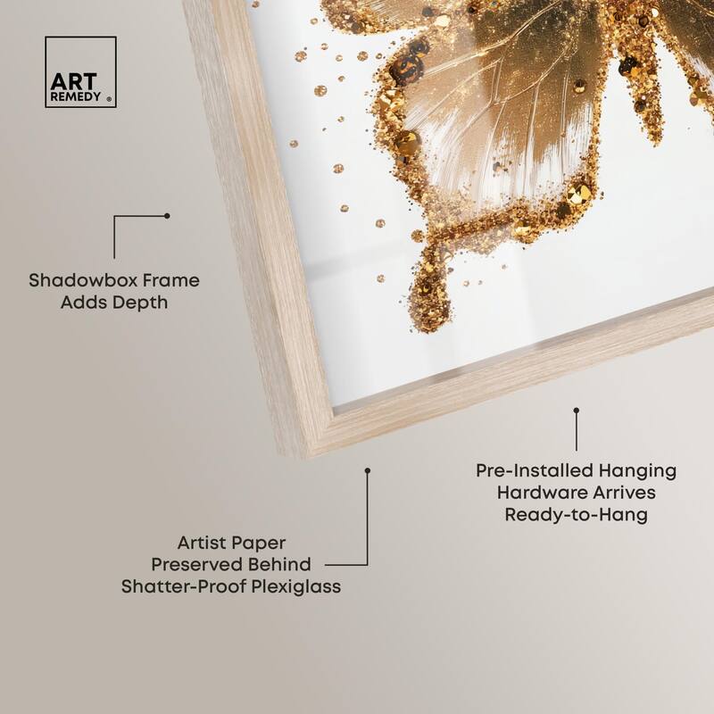 Lemon Glow Wings Shadowbox by Art Remedy