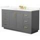 Option Dark Gray / Giotto Quartz Top / Brushed Gold