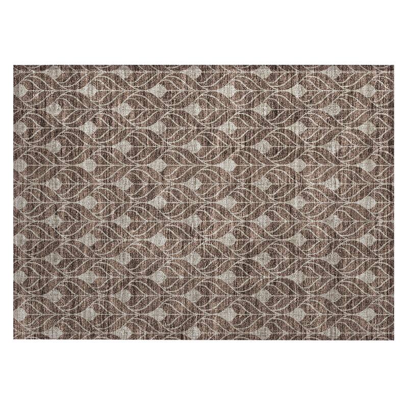Machine Washable Indoor/ Outdoor Chantille Geo Teardrop Rug