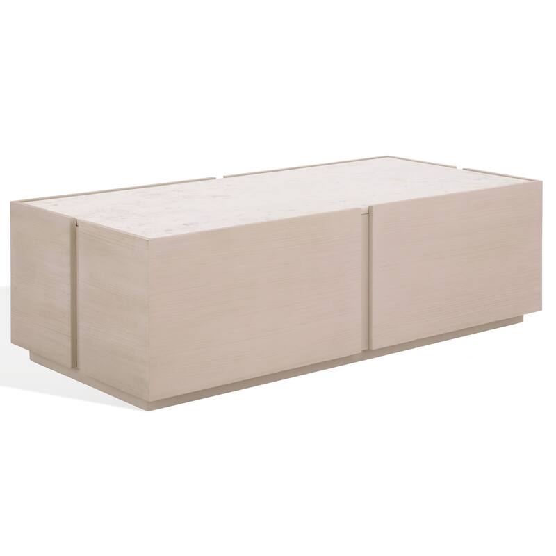 SAFAVIEH Couture Alanabella Marble Rectangle Coffee Table - 48"W x 24"D x 15"H