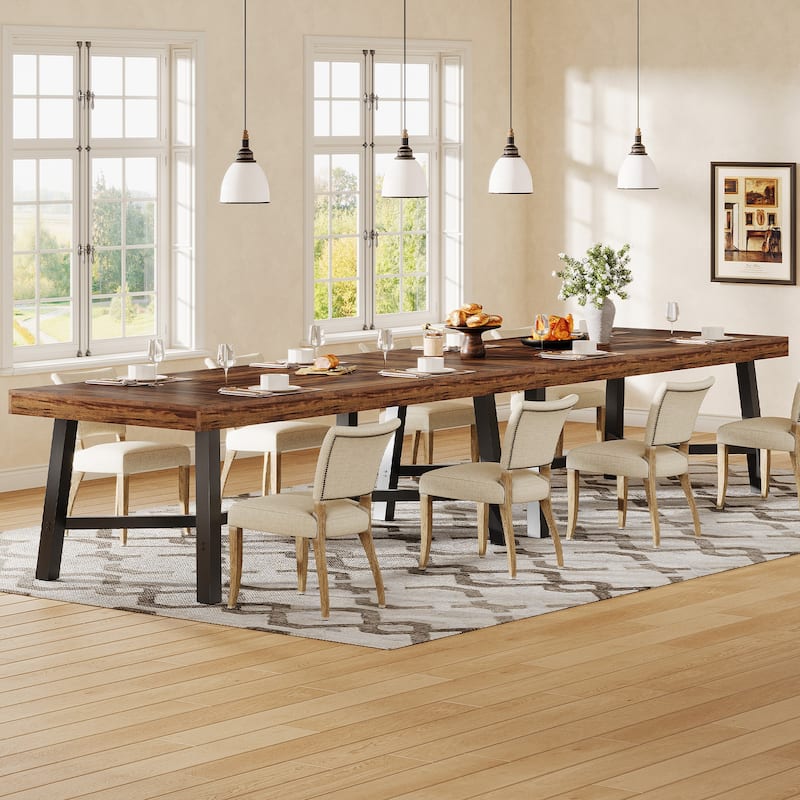 70.9-Inch Farmhouse Dining Table for 6-8