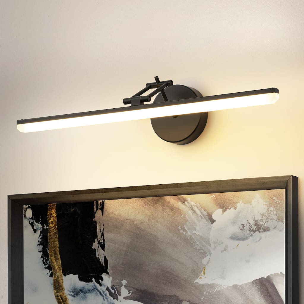 22.8" Mid-Century Modern Linear LED Bathroom Vanity Light Picture Frame Light