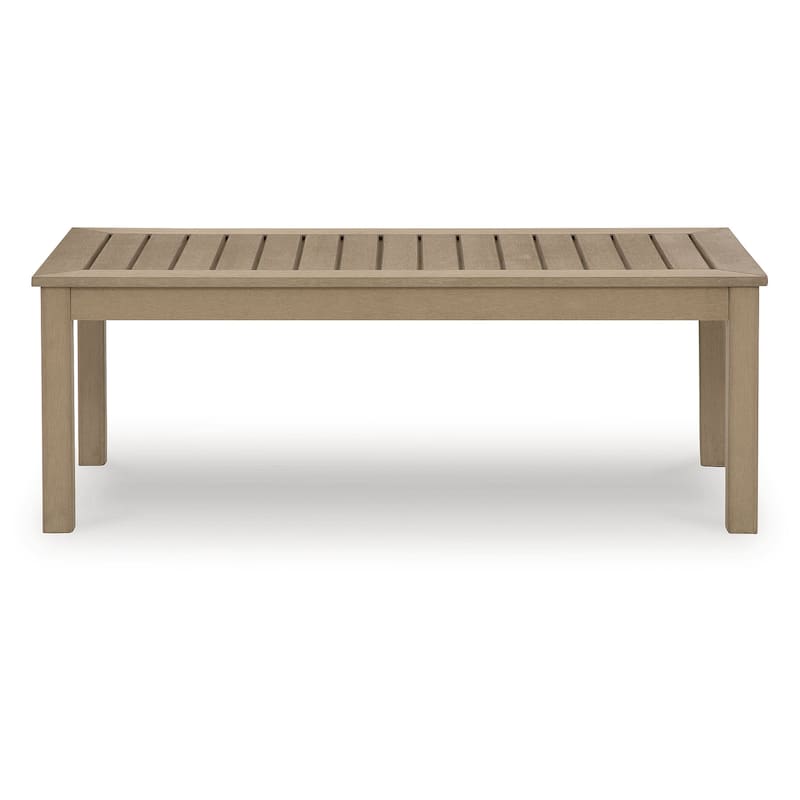 Signature Design by Ashley Hallow Creek Driftwood Outdoor Coffee Table - 48.75" W x 24.13" D x 18.13" H