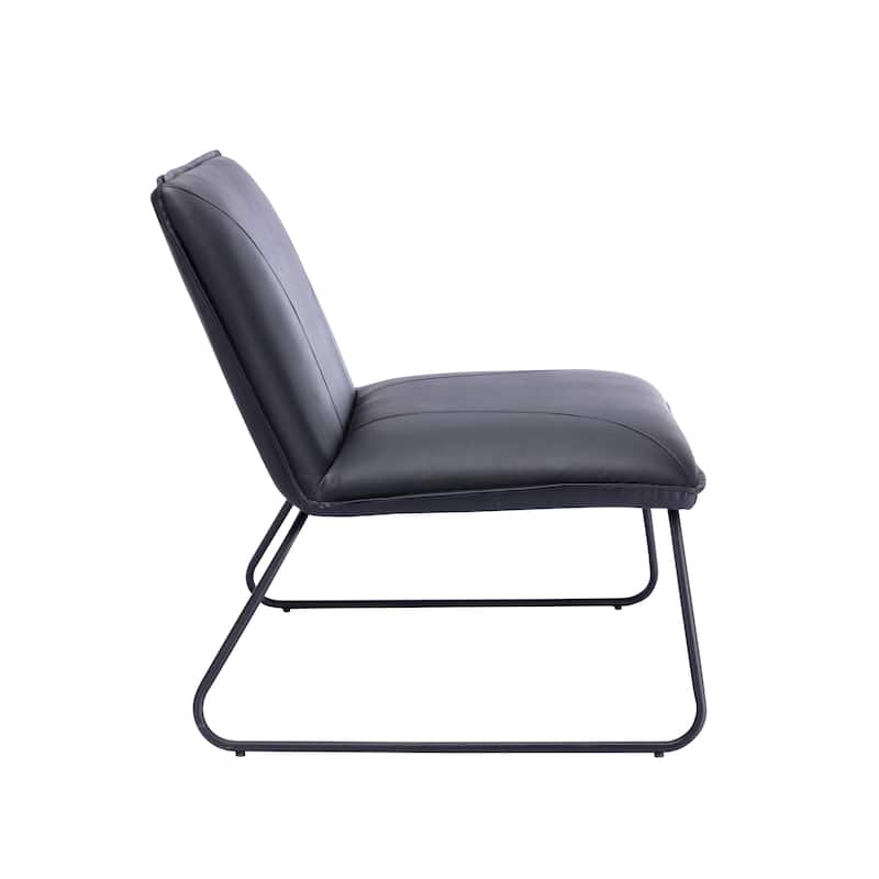 Porthos Home Quyen Armless 1 Sofa Seat, PU Leather Upholstery, Steel Legs