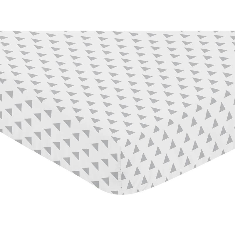 Sweet Jojo Designs Navy Blue Grey and Mint Mod Arrow Collection 4-piece Bumperless Crib Bedding Set