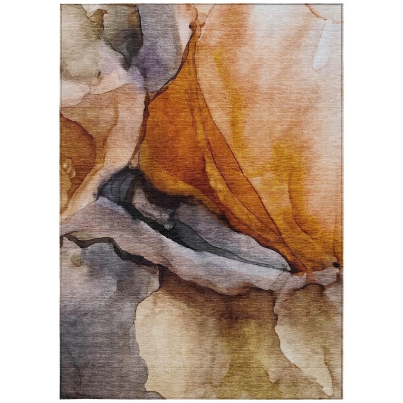 HomeRoots Abstract Transitional Rectangle Outdoor Rug