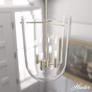 Hunter 14" Sacha 4-Light Pendant - Entry, Dining Room, Kitchen Island - Contemporary, Transitional
