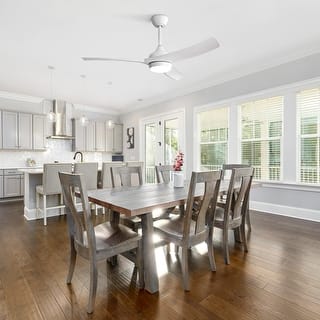 52 Inch Ceiling Fan with LED Light and Remote Control 3 ABS Blades - White