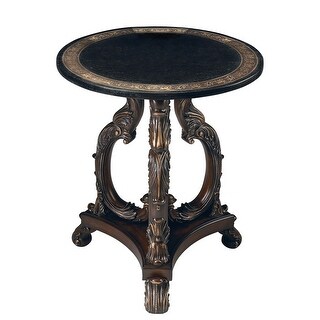 Lafayette Round Stone 22.5"W Side Table